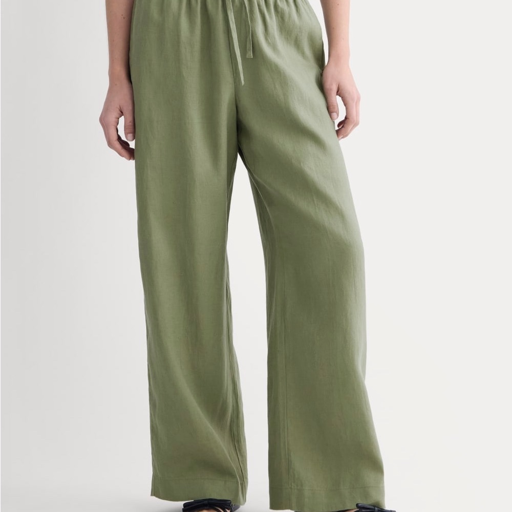 Everlane Olive Green Wide-Leg Pants Size M